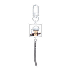 Gintama Yoshiwarain Flames Keychain(Gintoki Sakata)